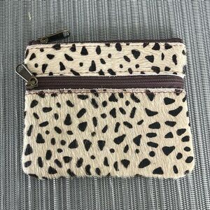 Small leopard print coin purse